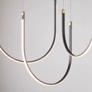 Axyaa Minimalist Line Chandelier - Nordic Design Staircase Pendant Lights for Home Décor