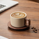 Ceramic Coffee Cup with Saucer 250ml Large Capacity Tea Cup by Axyaa