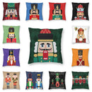 Nutcracker Doll Cushion Cover - Axyaa Square Throw Pillow for Christmas Home Decor