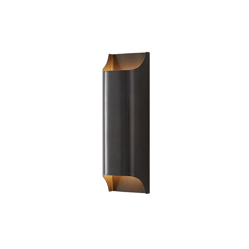 Axyaa Modern Brass LED Wall Lamp Gold Black Body Minimalist Lighting Sconce