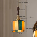 Axyaa Vintage LED Pendant Lamp with Copper Socket and Glass Shade