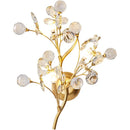Axyaa Romantic Crystal Wall Sconce Light with Gold Metal Branches