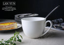 Axyaa White Bone  Breakfast Cereal Mug, Large Ceramic Coffee Cup