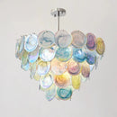 Axyaa Glass Chandeliers: Round LED Vintage Pendant Light for Dining Room & Kitchen