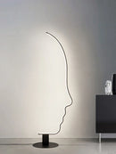 Axyaa Minimalist LED Face Floor Lamp for Living Room and Bedroom Lighting