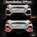 Axyaa Car Rear Bumper Reflector Lights for Honda Civic Hatchback TYPE R Running Brake LED