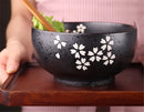 Axya Sakura Noodle Bowl Set I Cute Retro Japanese Ceramic Ramen Soup Dessert Bowl