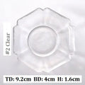 Axyaa Gold Rim Glass Saucer Plates for Tea Coffee Cup - Set of 1
