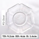 Axyaa Gold Rim Glass Saucer Plates for Tea Coffee Cup - Set of 1