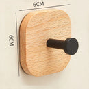 Axyaa Wood Hook Hanging Storage Rack for Bathroom Kitchen Bedroom Coat Towel Key