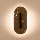 Axyaa Cave Stone Headboard with Wabi Sabi Aesthetics and Wall Lamp