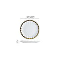 Axyaa Light Luxury Ceramic Dinner Plate for Steaks, Noodles, Fruits, and Dim Sum