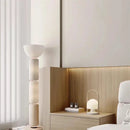 Axyaa Wooden LED Bamboo Glass Floor Lamp - Nordic Luxury Decorative Lighting