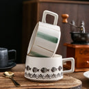 Axyaa Ceramic Coffee Cup & Saucer Set for Lattes and Afternoon Tea