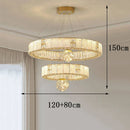 Axyaa Crystal Chandelier Pendant Light for Living Room and Bedroom