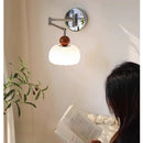Axyaa Pumpkin Rocker Arm Wall Lamp French Vintage Retro Cream Style Children's Room