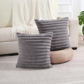 Axyaa Faux Rabbit Fur Cushion Cover | Soft Striped Pillowcase for Sofa Decor