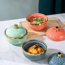 Axyaa Ceramic Stew Pot with Lid & Steamer, Instant Noodle Bowl & Egg Steamer