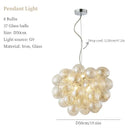 Axyaa Bubble Glass LED Chandelier Lighting for Living Room Home Decor