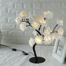 Axyaa Rose Flower Table Lamp: 24 LED Bedroom Night Light & Home Decor