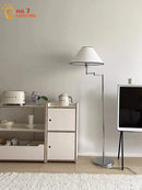 Axyaa Cream Rocker Arm Floor Lamp LED Modern Light Fixtures Living Room Bedroom