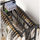 Axyaa Floor-to-Ceiling Coat Rack with Drying Hanger for Bedroom and Balcony