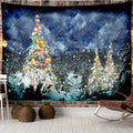 Axyaa Moose Wood Snow Tapestry Wall Hanging 200x150cm