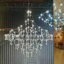 Axyaa Golden Lustre Crystal Chandeliers - Luxe LED Lighting for Home Décor