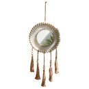 Axyaa Macrame Wall Mirror: Boho Aesthetic Decor for Living Room, Bedroom & Makeup