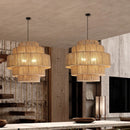 Axyaa Rattan Pendant Light for Japanese Restaurant, Tea Room, and Zen Retro Decor