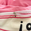 Axyaa Pink Stripe Embroidered Bedding Set - Queen Twin Full Size & Pillowcases