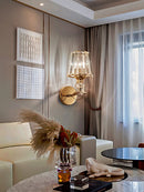 Luxury Crystal Wall Lamp for Bedroom & Living Room - Axyaa Brand