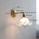 Axyaa Smoke Gray Glass LED Wall Sconce with Adjustable Copper Arm