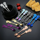 Axyaa Stainless Steel Cartoon Couple Coffee Spoon Set