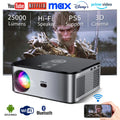 Axyaa 4K LED Projector, 25000 Lumens, Full HD 1080P, 3D Cinema, 5G WiFi, Auto Keystone