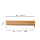 Wooden Brass Hook Towel Rack Wall Shelf for Bathroom Storage by Axya