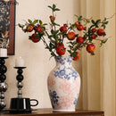 Axyaa Blue White Porcelain Vase Plant Pots Floral Room Decor