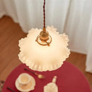 Axyaa Nordic Glass Flower Chandelier: Modern Luxury Table Lamp for Restaurants