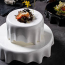 Axyaa Irregular Ceramic Dinner Plate Set for Sushi Pasta Desserts.