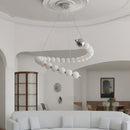 Axyaa Modern Stair Chandelier LED Pendant Ceiling Lamp for Living Room