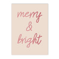 Axyaa Merry Pink Christmas Wall Art Canvas, Kids Room Decor, Nursery Posters, Nordic Design.