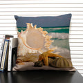 Axyaa Shell Print Cushion Cover for Living Room Sofa, 45x45cm
