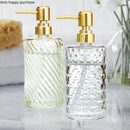 Axya Clear Glass Bathroom Bottle Set for Dispenser Soap Shampoo Hand Sanitizer