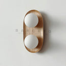 Axyaa Walnut Wood Wall Sconce Light for Living Room, Bedroom, Study - Modern Nordic Design