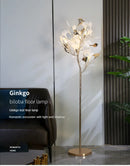 Axyaa Modern Nordic Ginkgo Leaf Floor Lamp for Living Room Bedroom Sofa Standing Light