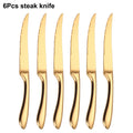 Axyaa Gold Stainless Steel Cutlery Set - Knife Fork Spoon Flatware