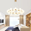 Axyaa Glass Ball LED Chandelier for Living Room Kitchen Island Decoration