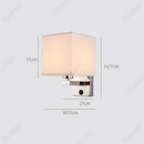 Axyaa LED Fabric Wall Light Switch Lampshade for Bedroom & Restaurant