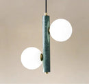 Axyaa Marble Glass Ball Pendant Light: Modern Designer Ceiling Decor for Living Room