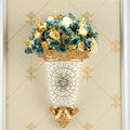 Axyaa Diamond Resin Vase Wall Hanging for Elegant Home Decor